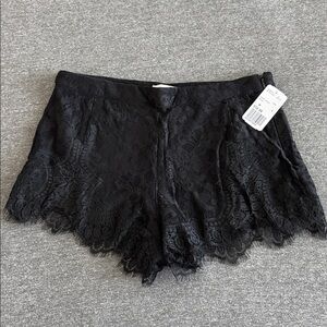 Forever 21 Black Lace Detail Shorts